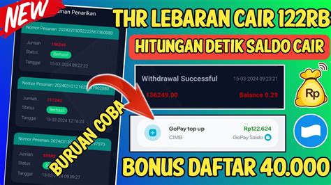 THR LEBARAN CAIR 122RB Aplikasi Penghasil Saldo Dana Tercepat 2024