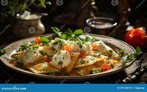 Freshness On Plate Grilled Meat Cooked Vegetables Homemade Salad