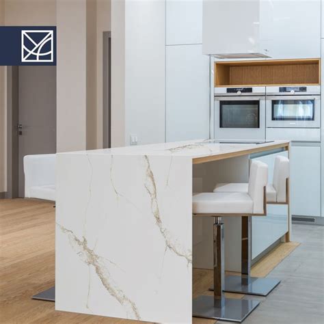 Vena Gold Kitchen Countertop - White Quartz with Gold Veins - U|Quartz