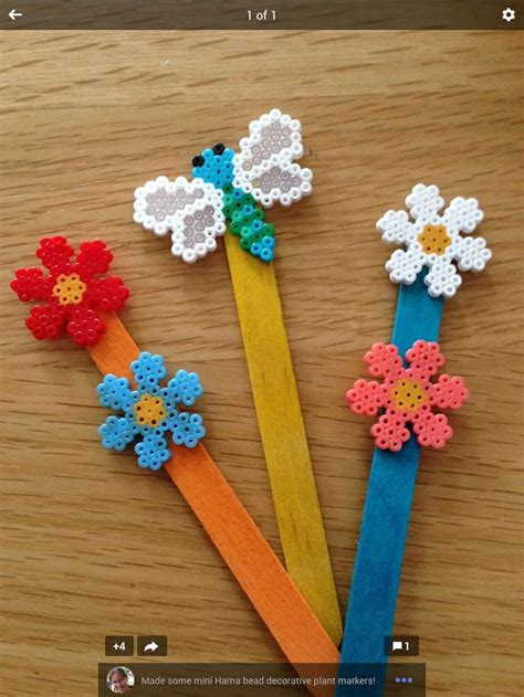 Hama Bead Lolly Stick Bookmarks Pyssla Pinterest Bookmarks Beads