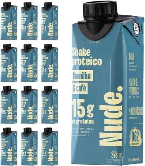 Nude Pack Bebida de Aveia Proteica Baunilha Café 250ml Caixa 12