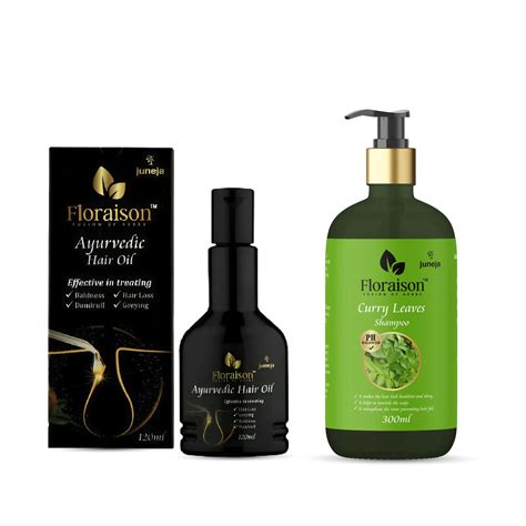 Buy Ayurvedic Hair Oil And Curry Leaves Shampoo Combo