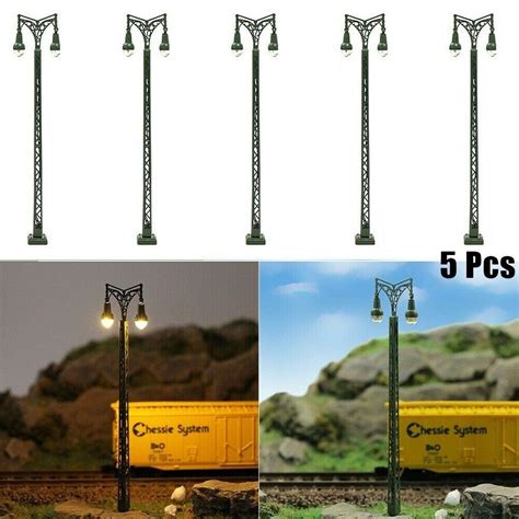 Model Light Railway LED Street Light Warm White 20mA 5pcs Kit