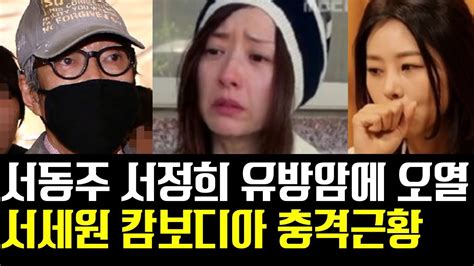 서동주 엄마 서정희 유방암 수술에 오열 서세원 내연녀와 캄보디아 충격근황 Youtube