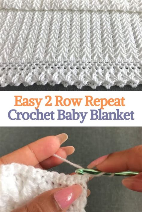 Easy Two Row Repeat Crochet Baby Blanket Video Tutorial