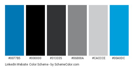 Linkedin Website Color Scheme Black