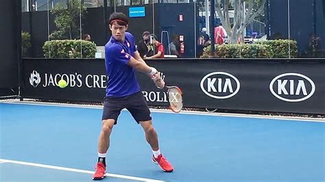 Kei Nishikori Backhand Practice【australian Open 2017】 錦織圭 バックハンドの練習 全豪オープン2017 Youtube