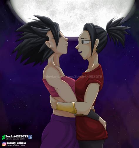 Caulifla X Kale Yuri Under The Moonlight By Zorart Dbzgts On Deviantart