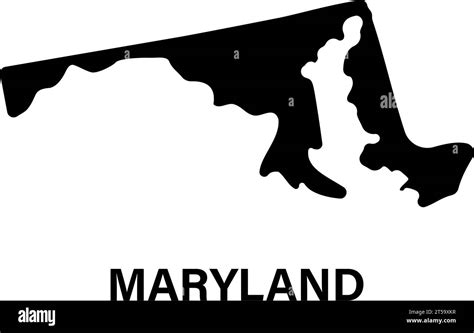 Maryland state map silhouette icon Stock Vector Image & Art - Alamy