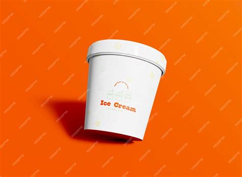 Premium Psd 3d Ice Cream Cup Mockup