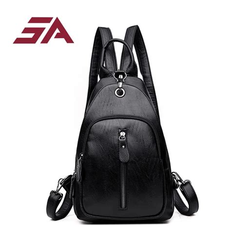 Sa 2018 New Travel Bagpack Pu Leather Women Backpack Girls Travel