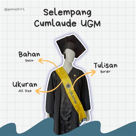 Jual SELEMPANG CUMLAUDE UGM SLEBER CUMLAUDE By KOPMA UGM Kab