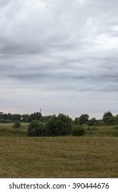 Dark Stormy Clouds Undulatus Asperatus Clouds Stock Photo