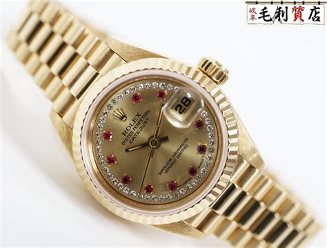 春早割 極美品rolex ロレックス 時計 自動巻き レディース ゴールド 金無垢 Yg 69178 デイトジャスト 腕時計