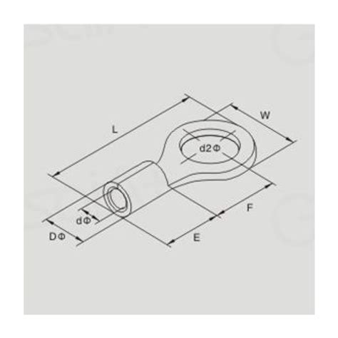 Custom Tin Plated Copper Connector Cold Pressed Circular Naked Terminal