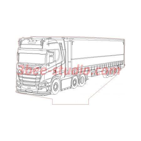 Scania S520 Truck 3d Illusion Lamp Plan Vector File For Laser And CNC