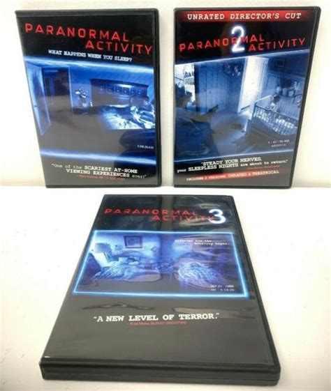 Paranormal Activity 1 2 And 3 Three Movie Collection Dvd Rated And