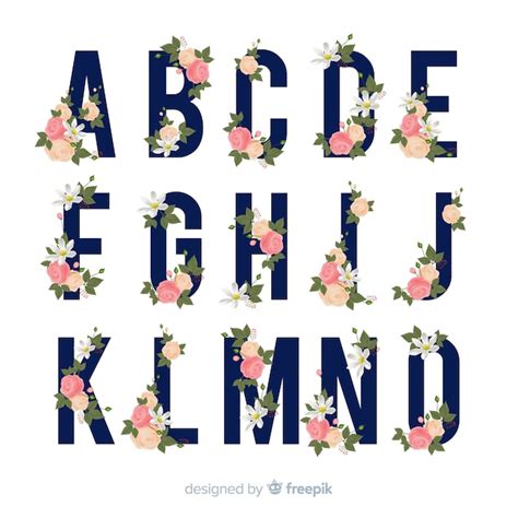 Floral Alphabet Letters Designs