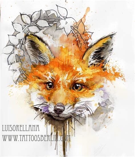 Fox Sketch By Mojoncio On Deviantart Watercolor Fox Fox Sketch Fox