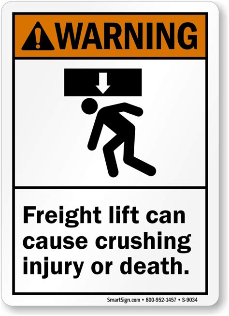 Freight Elevator Signs