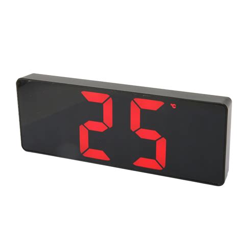 Digital Alarm Clock Electronic Desktop Clock with Temperature Display Voice Control Rectangle ...