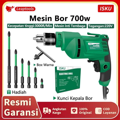 Jual Isku Mesin Bor Listrik 700W 220V Bolak Balik Electric Drill Beton