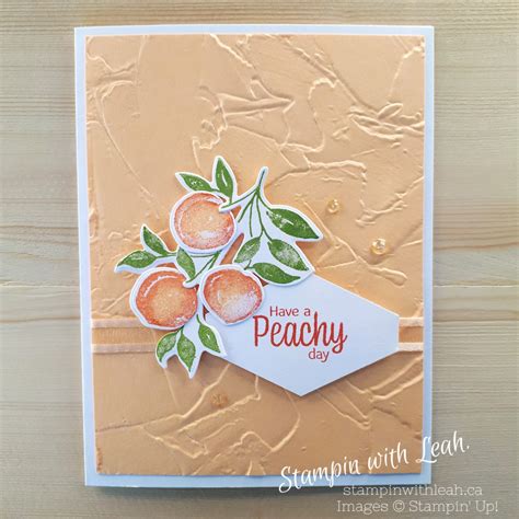 Sweet As A Peach Stamp Camp | Stampin With Leah | Stamping up cards