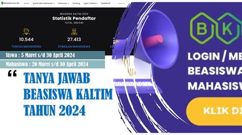 Tanya Jawab Seputar Beasiswa Kaltim Tuntas Dan Stimulan Tahun 2024