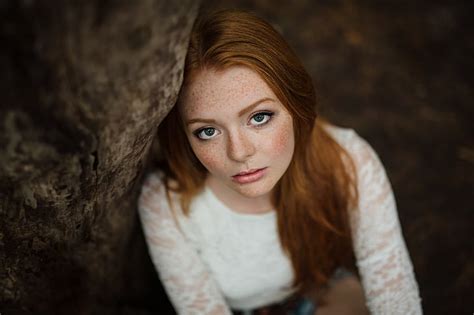 Hd Wallpaper Redhead Freckles Women Model Face Wallpaper Flare