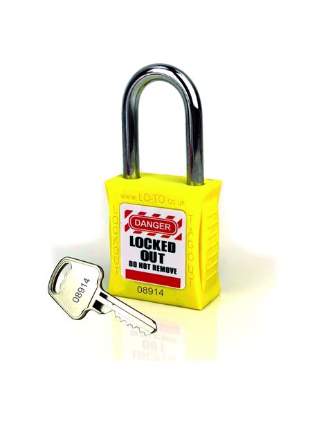 Lockout Tagout Safety Padlock Yellow