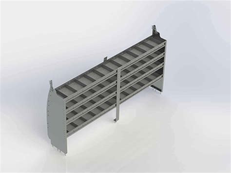 Cargo Van Shelving System, Contoured Back - 9596-4 - Ranger Design