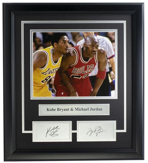 Kobe Bryant Michael Jordan Custom Framed Photo Display Pristine Auction