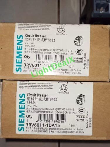 1PCS New 3RV6011 1DA15 Circuit Breaker SIEMENS In Box Fast Shipping EBay