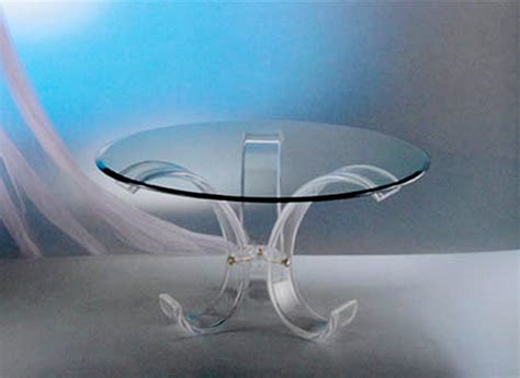 Dining Table In Plexiglass Luna Round Cast Acrylic Furnishings