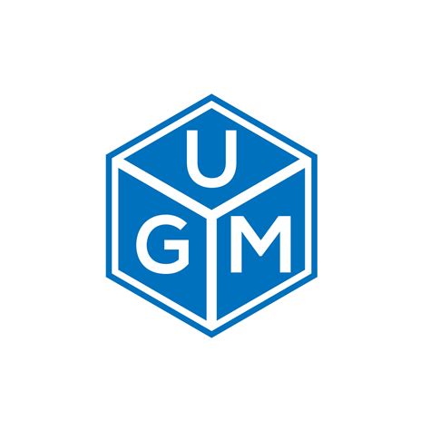 UGM letter logo design on black background. UGM creative initials ...