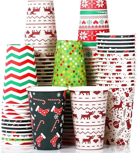 Amazon Sliner 60 Pcs 16oz Christmas Paper Cups Disposable Coffee