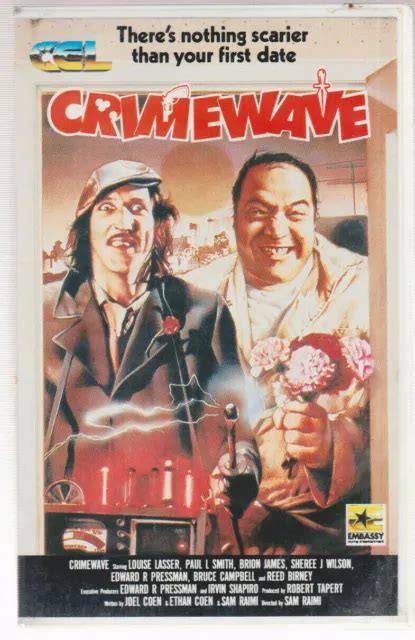 Rare Vhs Video Tape Crimewave Big Box Ex Rental Cel Embassy Home Eur