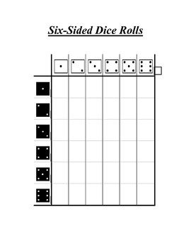 Roll Dice Template Teaching Resources | TPT