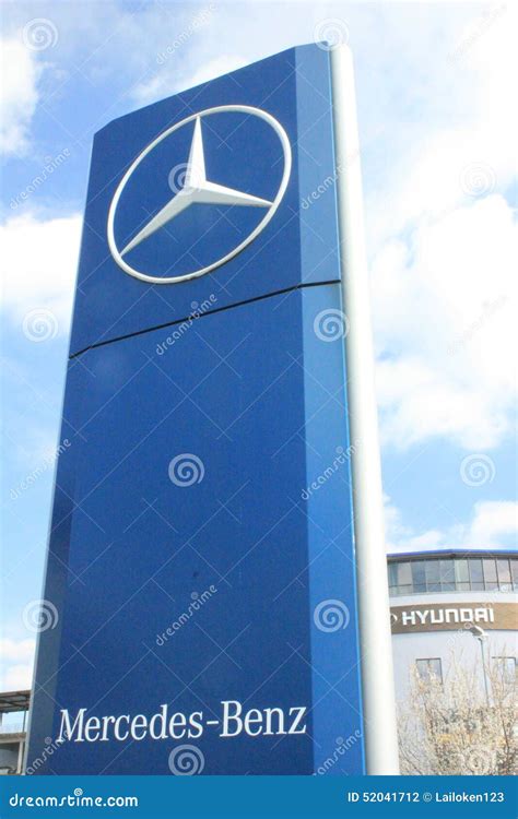 Mercedes Benz Pylon Editorial Photography Image Of Dealership 52041712