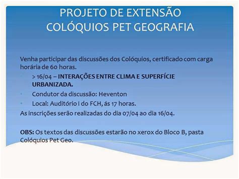 Pet Geografia Ufgd Aberta As Inscri Es Para Os Col Quios Petgeo