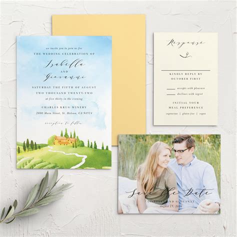 Tuscany Vineyard Wedding Invitations by Basic Invite