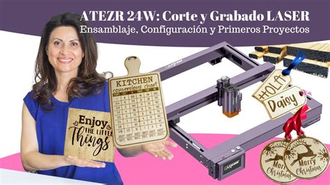 Como Hacer Cortes Y Grabado Laser Con Maquina ATEZR 24W Desempaque