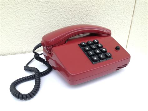 80s Siemens Telephone Vintage 1980s Red Telephone Red Mid Century