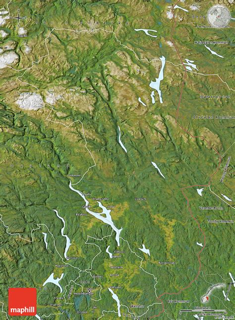 Satellite Map of Hedmark