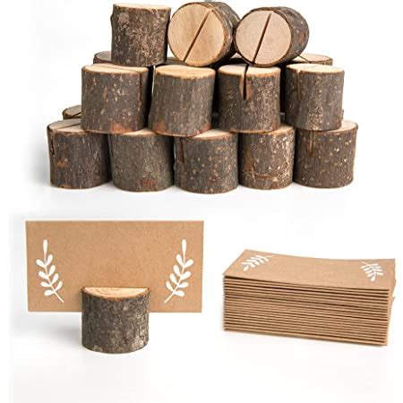 Amazon Toncoo Pcs Premium Wood Place Card Holders With Swirl