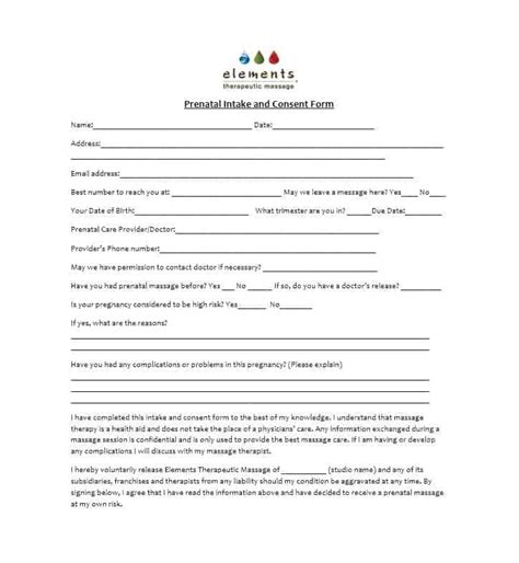 59 Best Massage Intake Forms For Any Client Printable Templates Massage Intake Forms