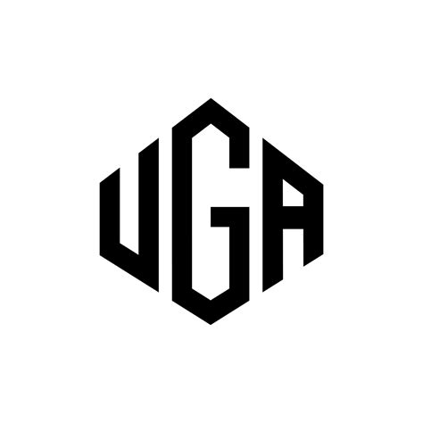 UGA letter logo design with polygon shape. UGA polygon and cube shape logo design. UGA hexagon ...