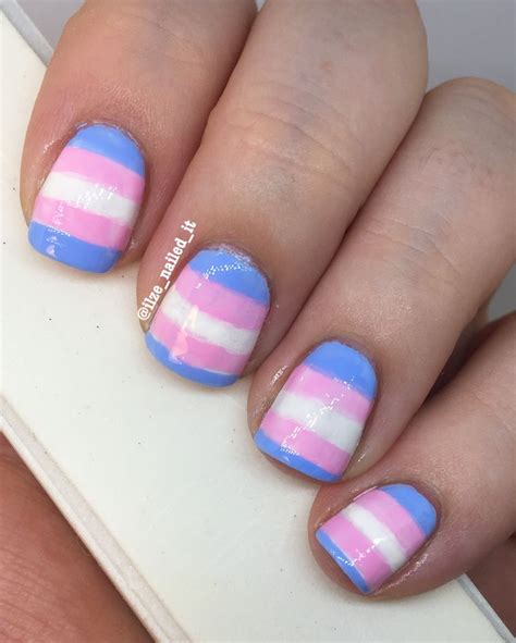 Trans Ally Pride Nails Flag Nails Punk Nails Nail Art