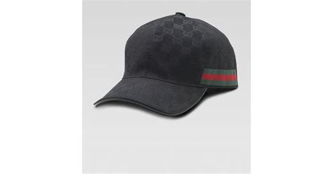 Gucci Canvas Baseball Hat in Black for Men | Lyst