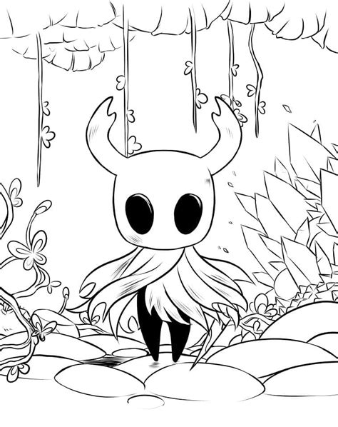 Dibujos De Hollow Knight Imprimible Gratis Para Colorear Para Colorear